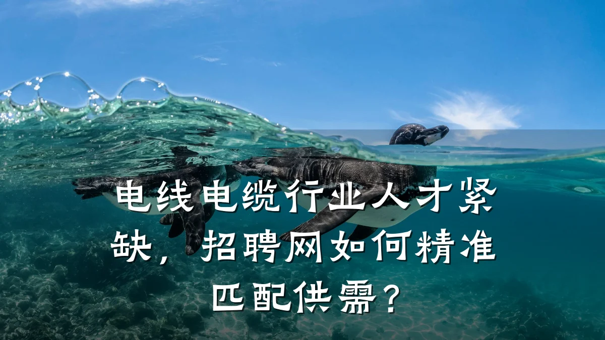 电线电缆行业人才紧缺,招聘网如何精准匹配供需?