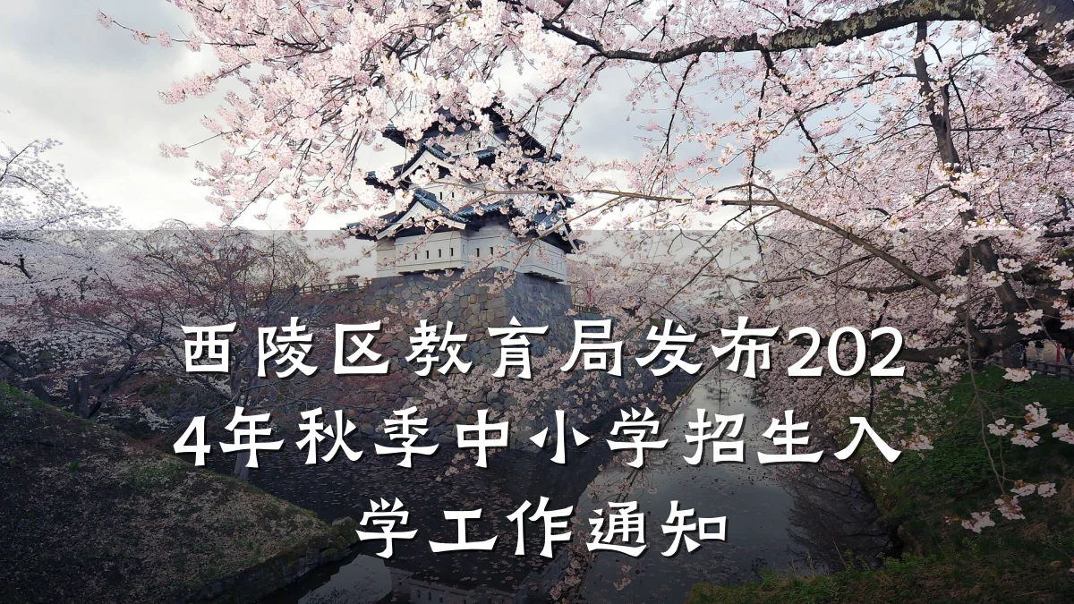 西陵区教育局发布2024年秋季中小学招生入学工作通知