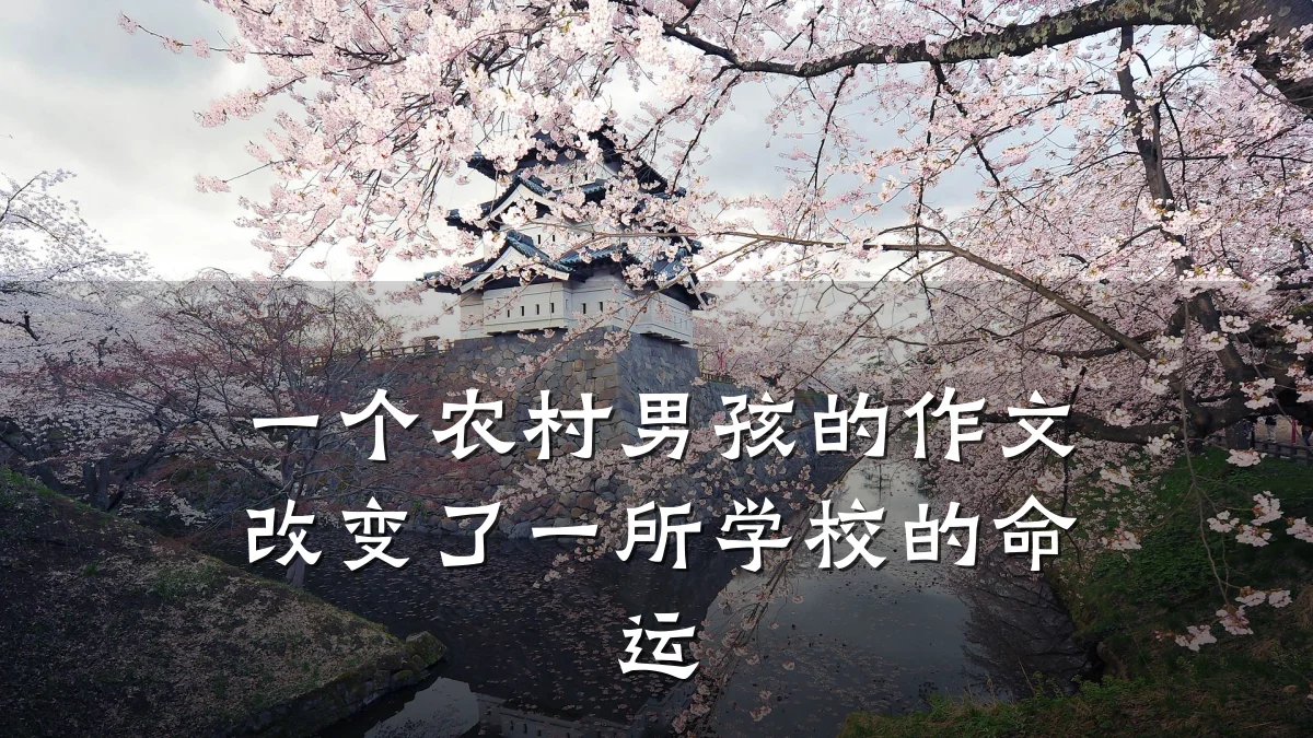 一个农村男孩的作文改变了一所学校的命运