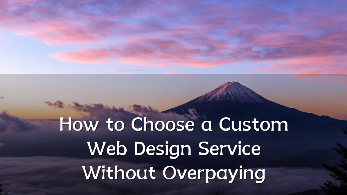 How to Choose a Custom Web Design Service Without Overpaying