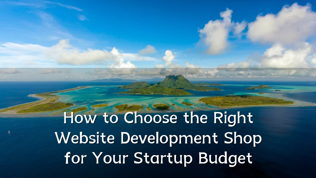 How to Choose the Right Website Development Shop for Your Startup Budget